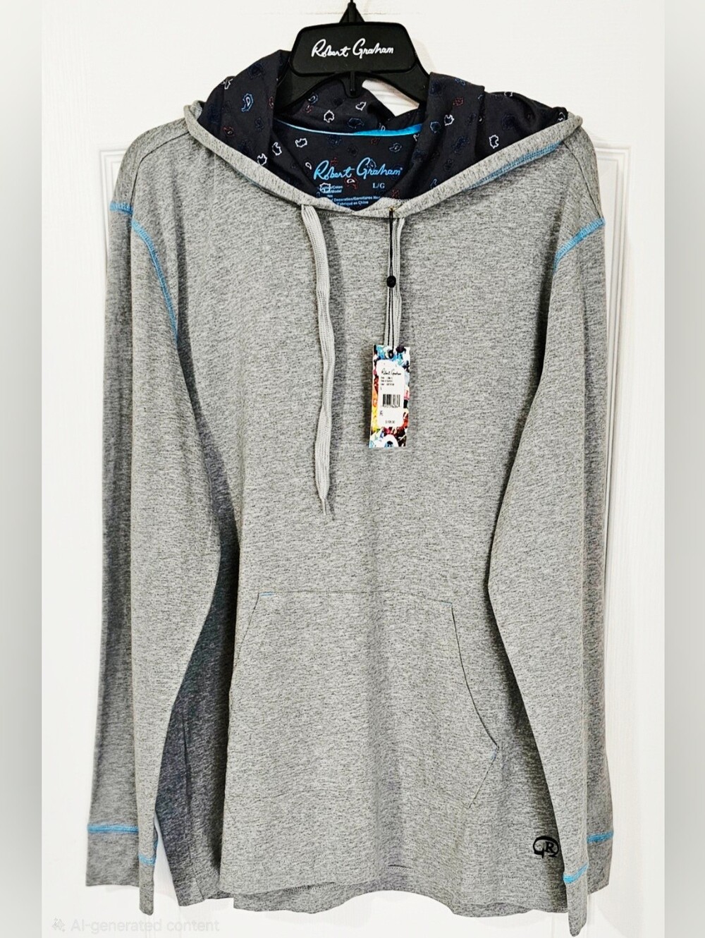 Robert Graham Grey Hoodie with PJS(Pajamas) Set New With Tags.